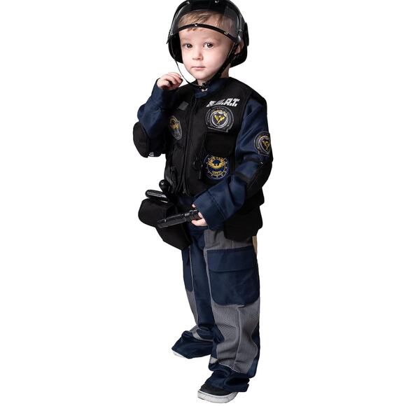 Swat Team Gear Halloween Costume Accessories Medium (8-10) yrs Career Day Outfit - Picture 2 of 10